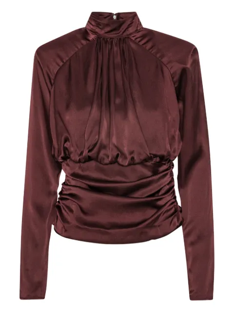 ROTATE BIRGER CHRISTENSEN ruched mock-neck top