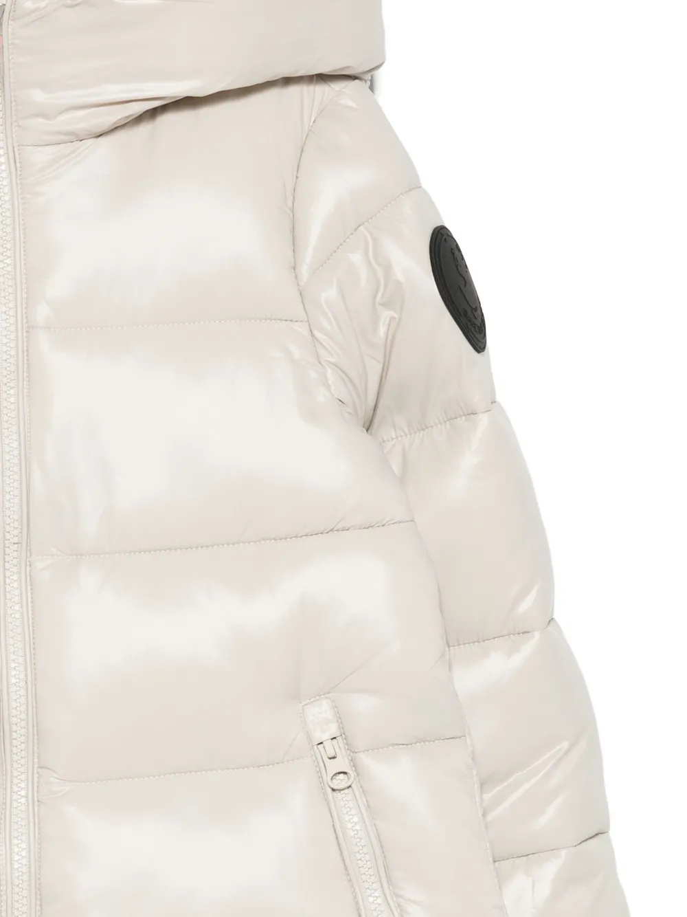 Save The Duck Kids hooded quilted coat Beige