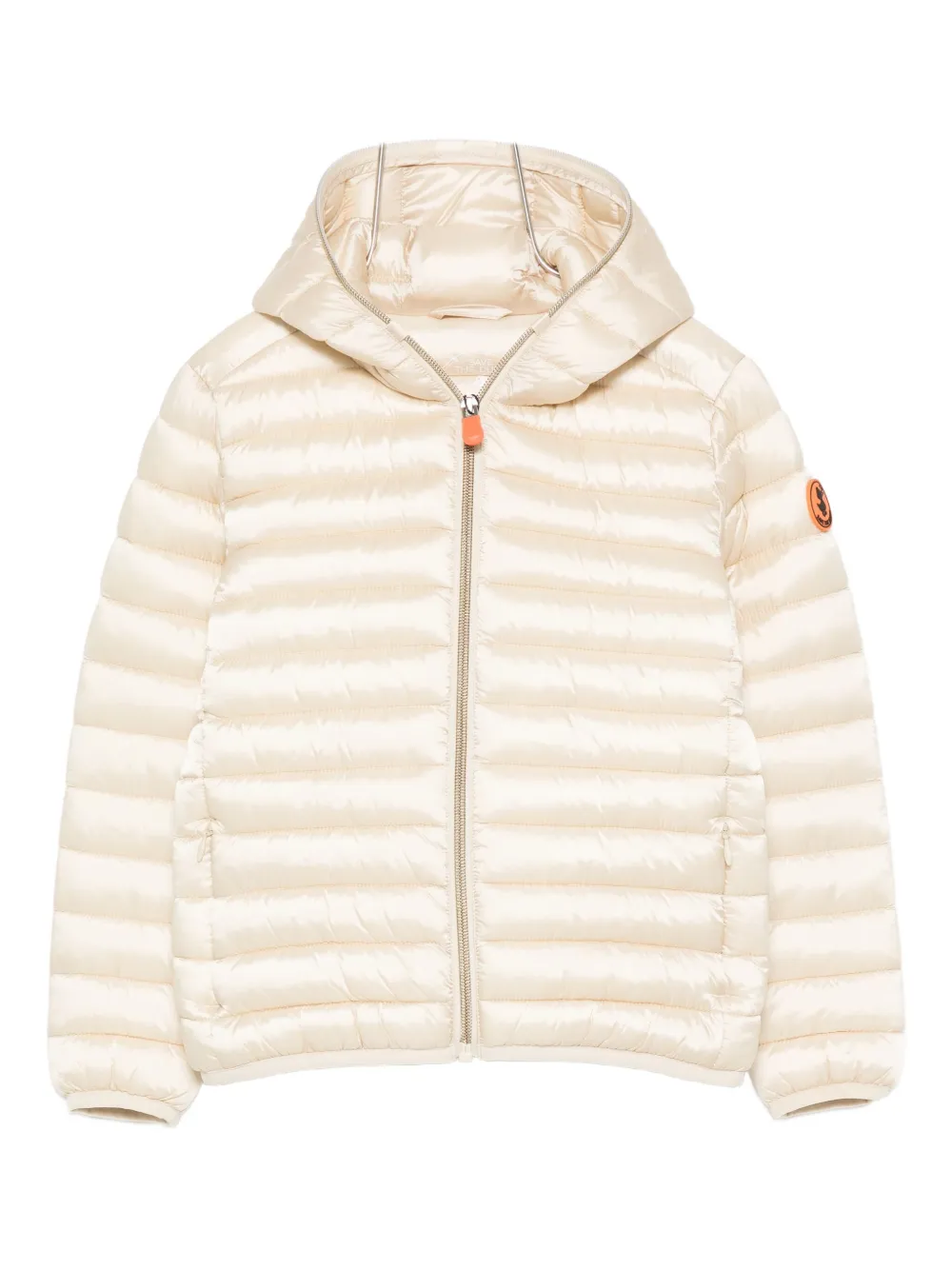 Save The Duck Kids hooded quilted jacket Beige