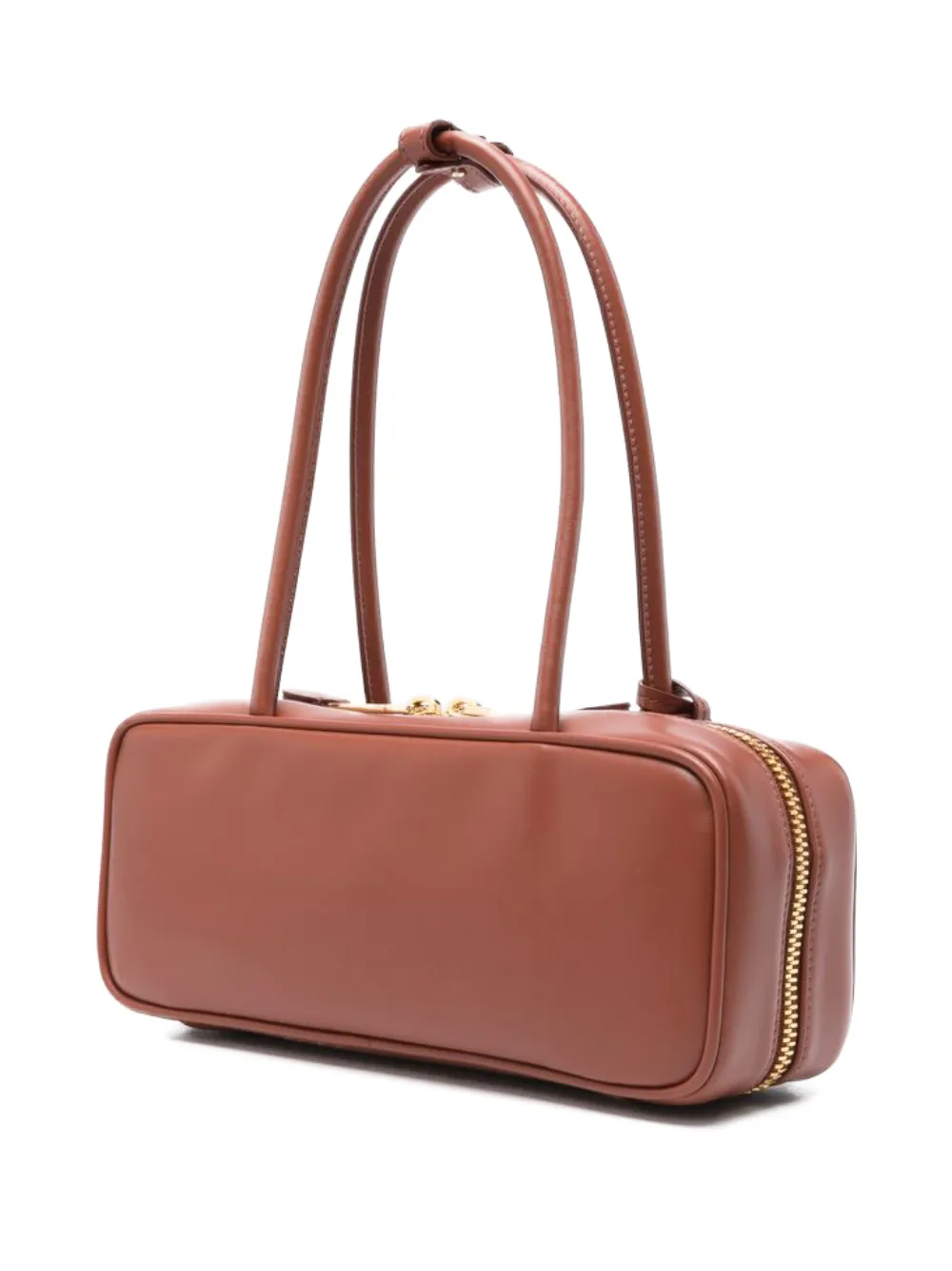 Miu Beau leren shopper Bruin