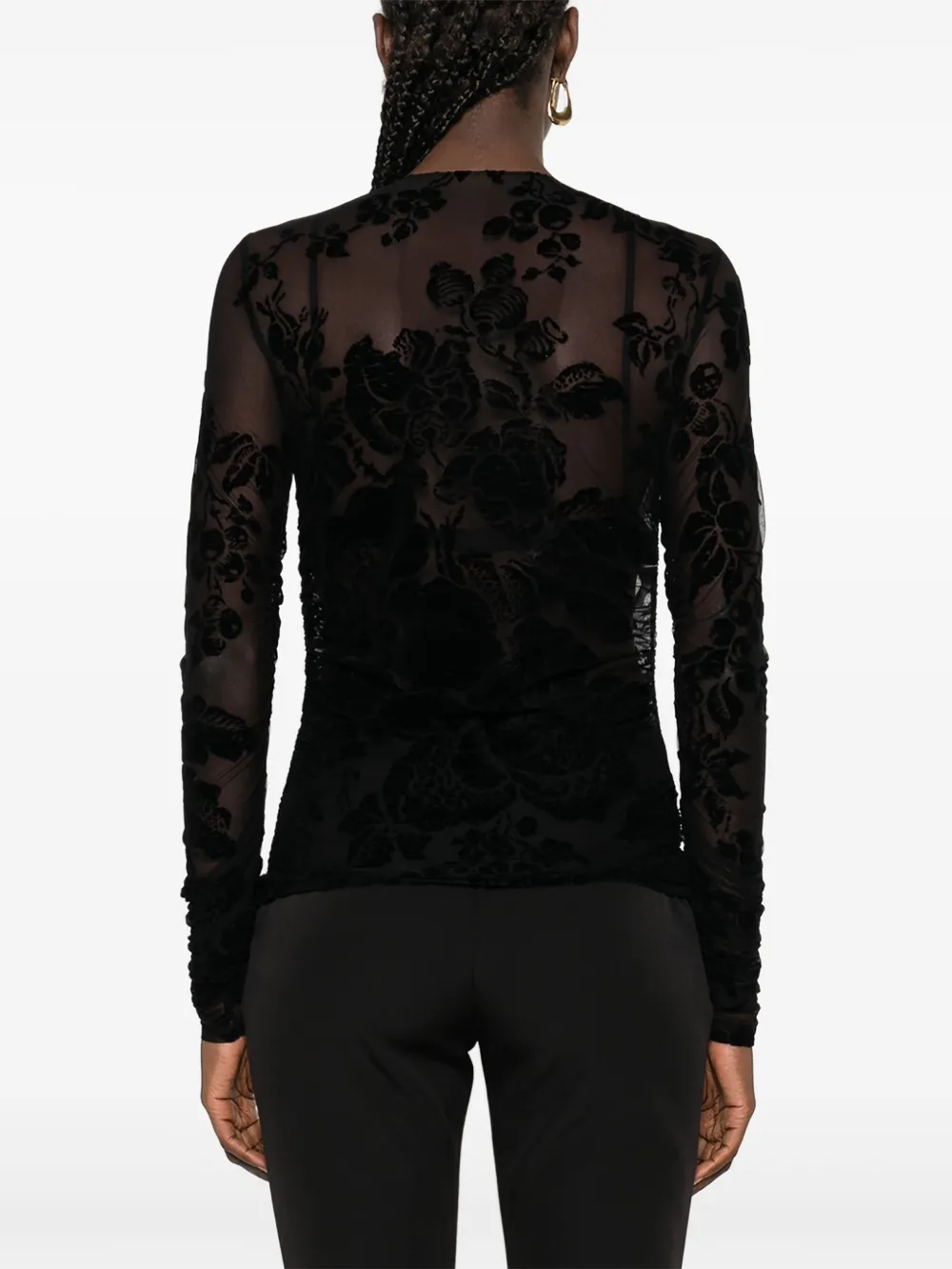 PINKO Top met bloemenprint Zwart