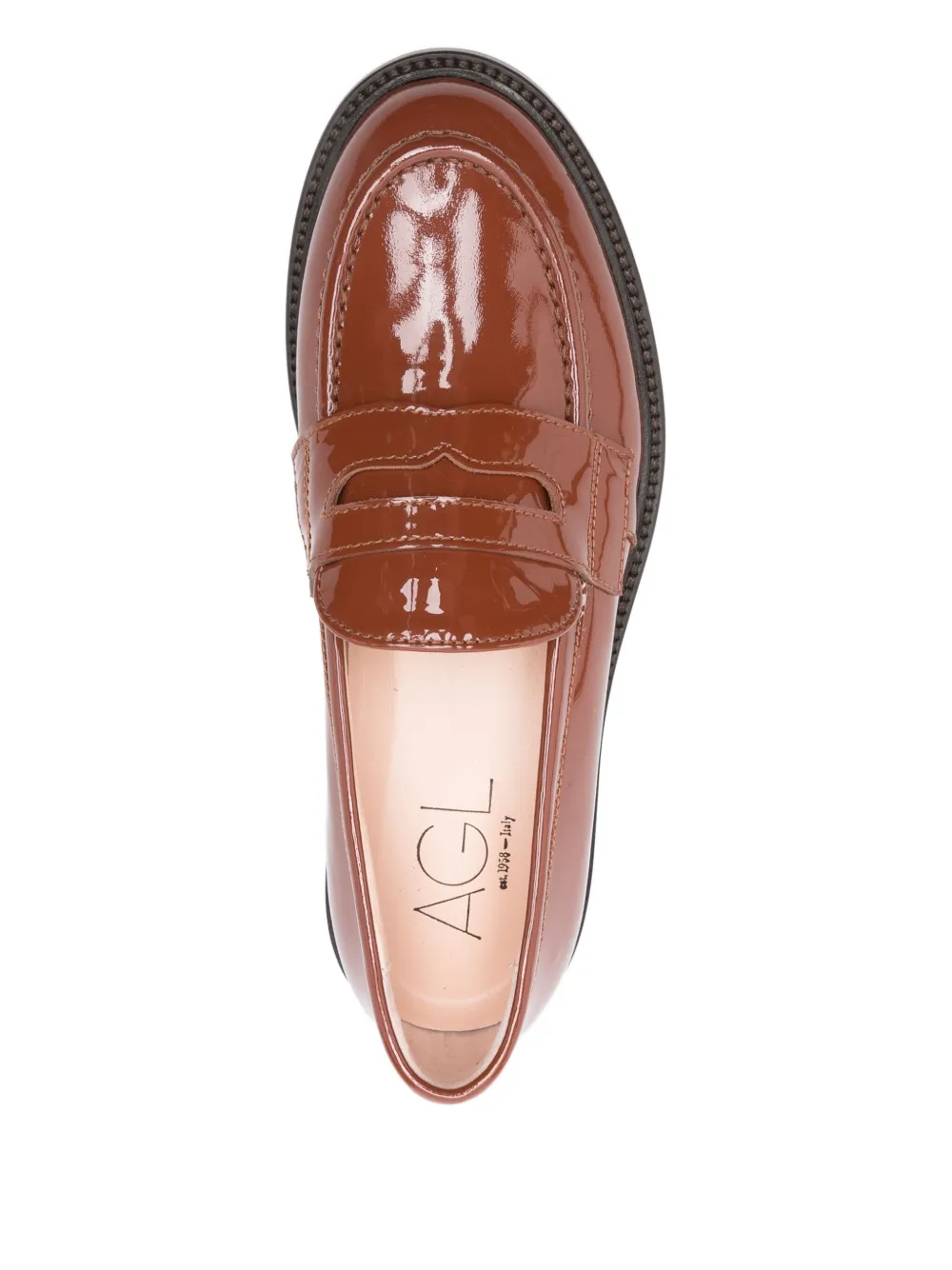 AGL Leren loafers Bruin