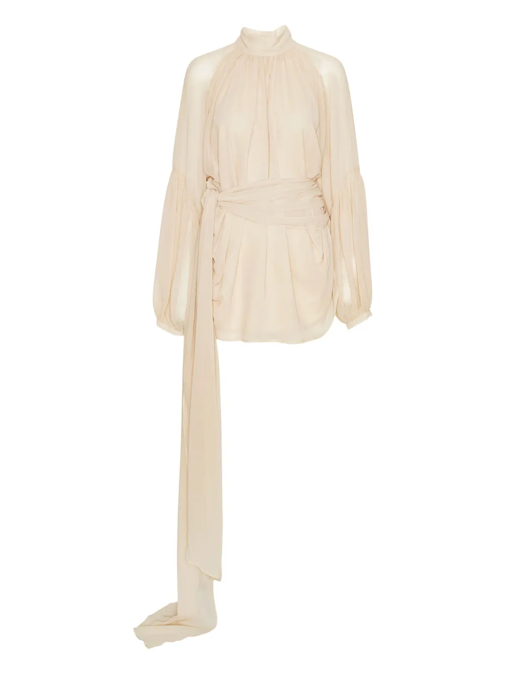 ROTATE BIRGER CHRISTENSEN chiffon strap tie mini dress | Neutrals | Image 1
