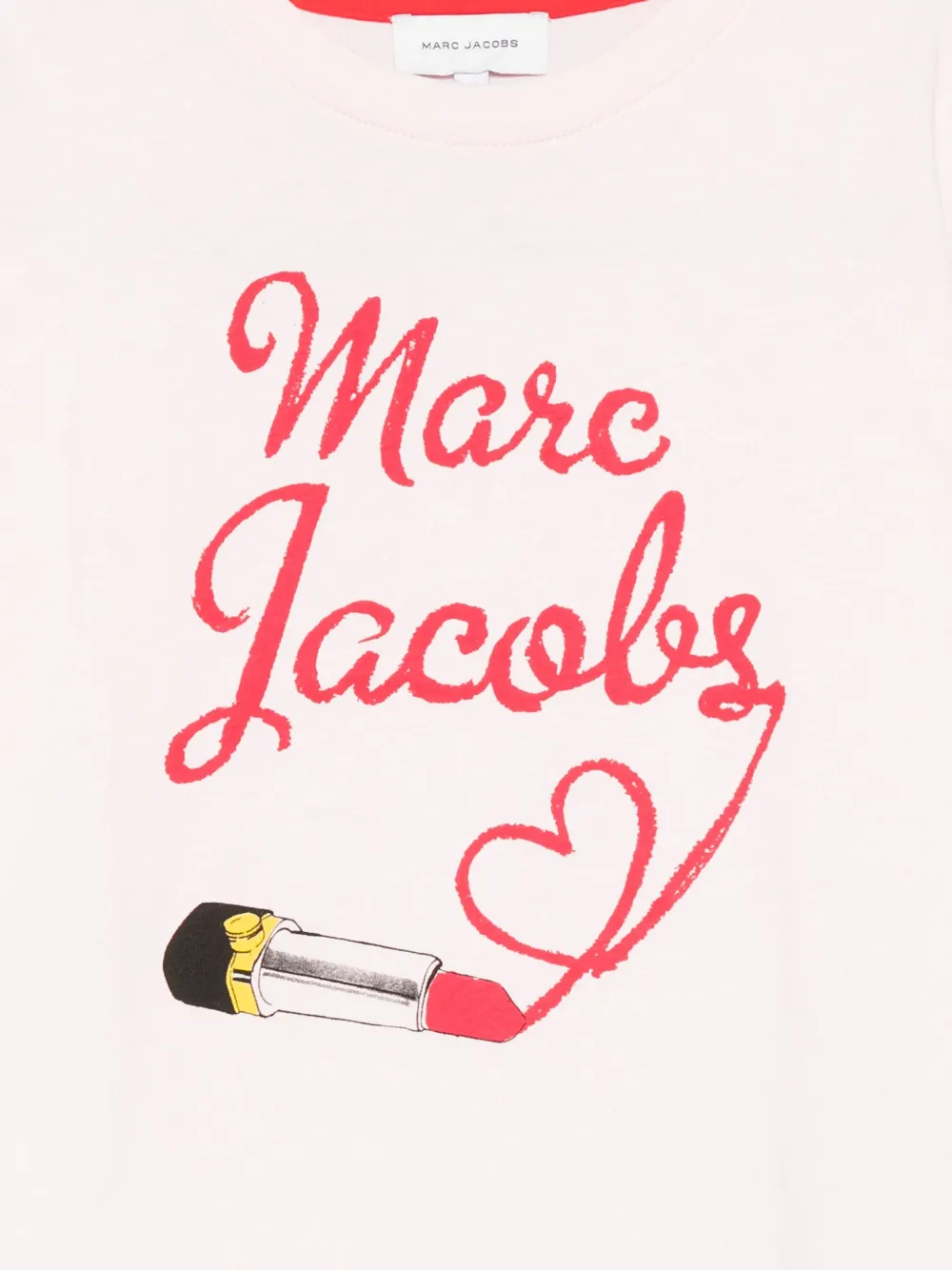 Marc Jacobs Lipstick-print Cotton Top In Pink
