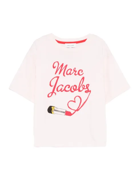 Marc Jacobs Kids lipstick-print cotton top