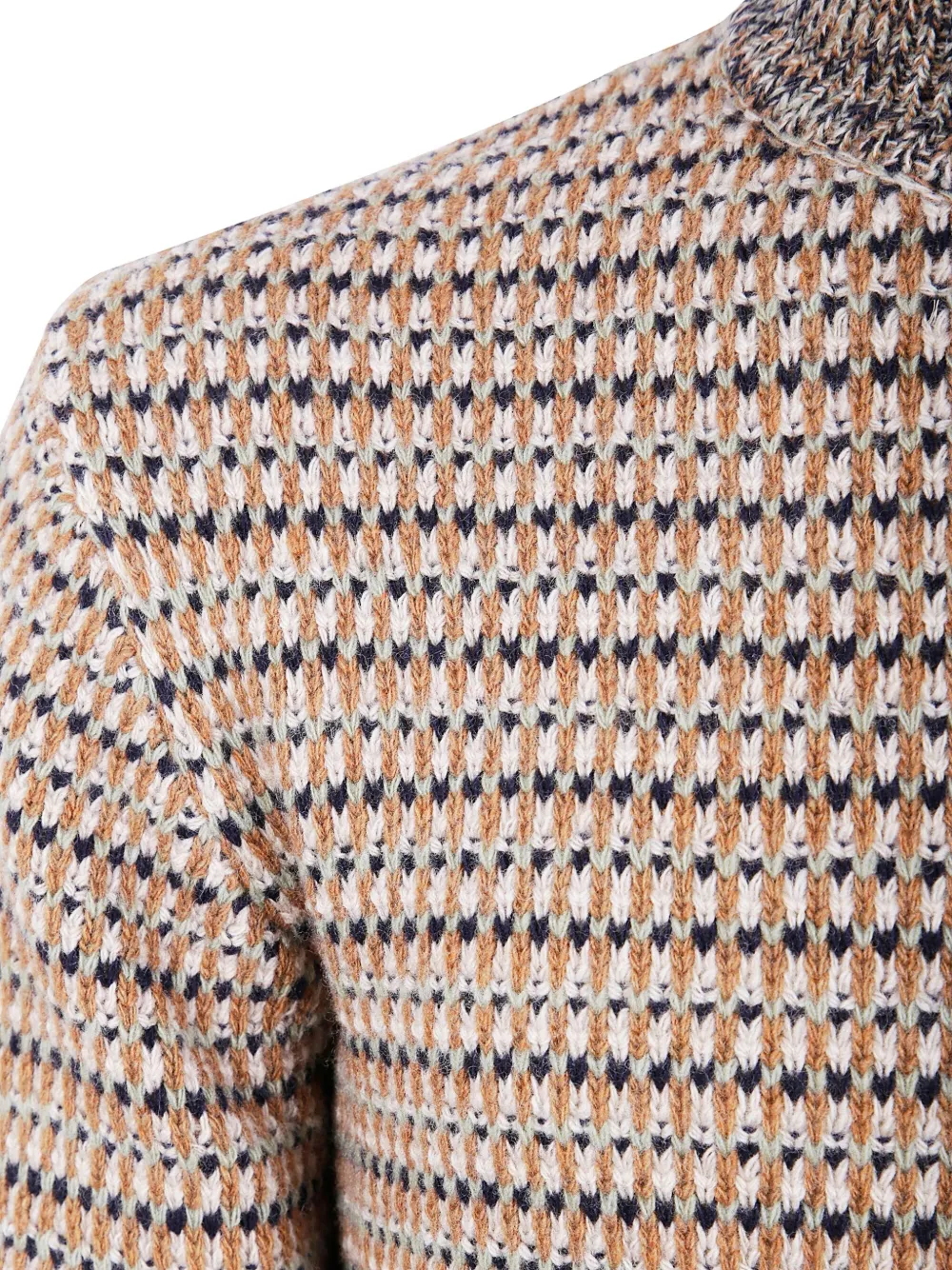 Zanone Wollen trui met textuur Beige