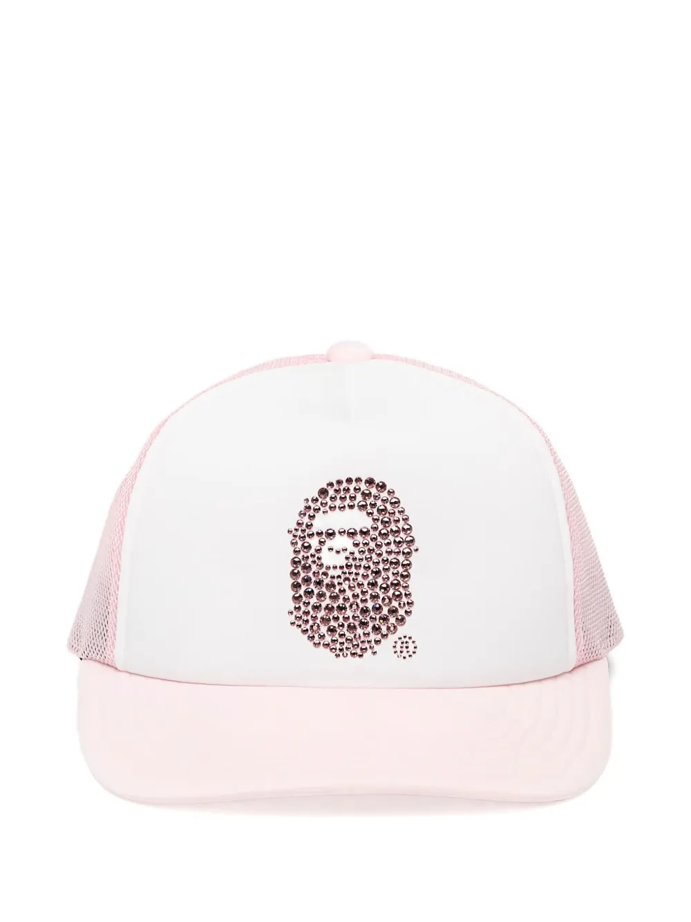 A BATHING APE crystal-embellished mesh cap Roze