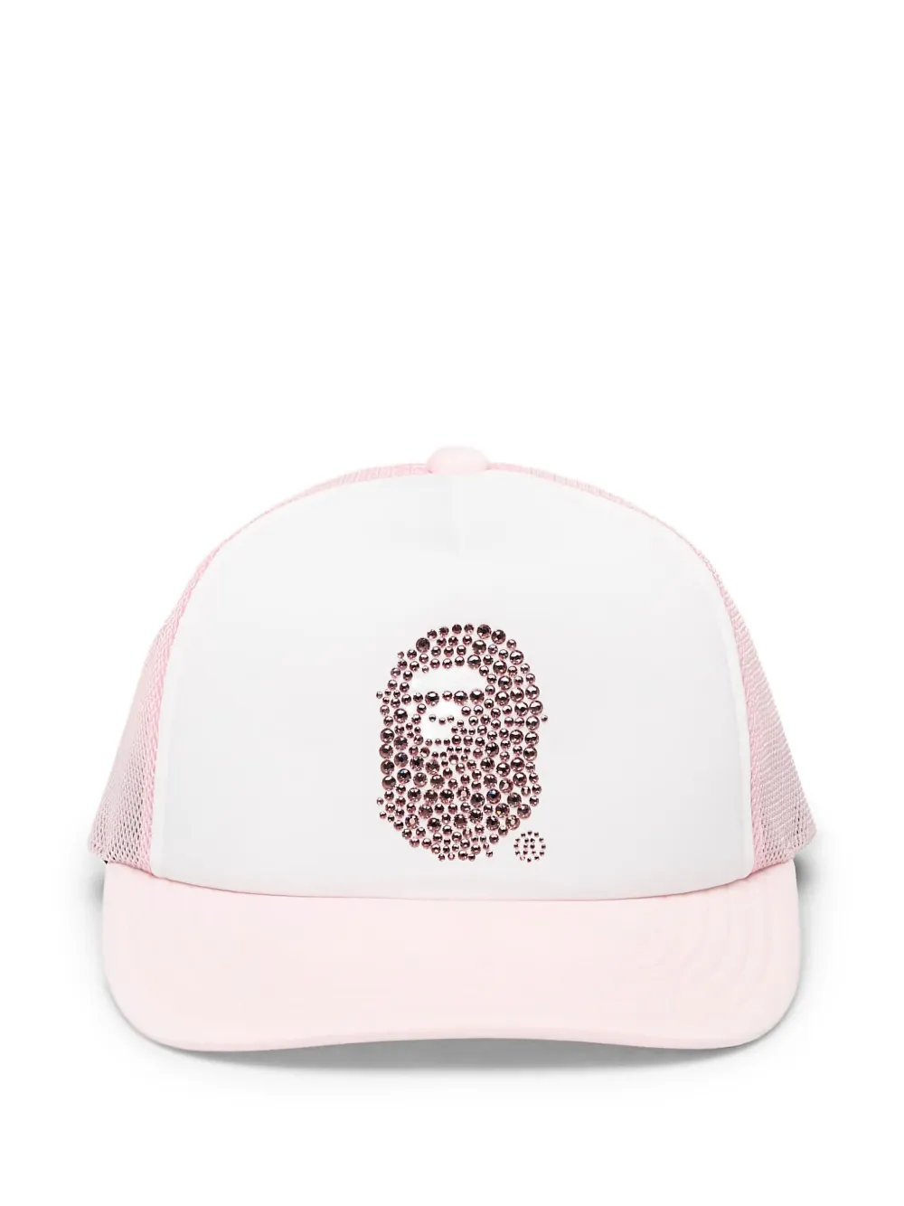 A BATHING APE crystal-embellished mesh cap Roze