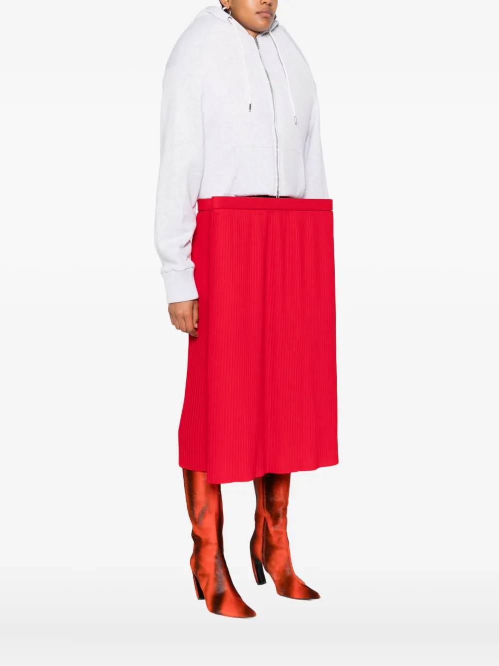 Duran Lantink Zip-fastening Hoodie In Gray