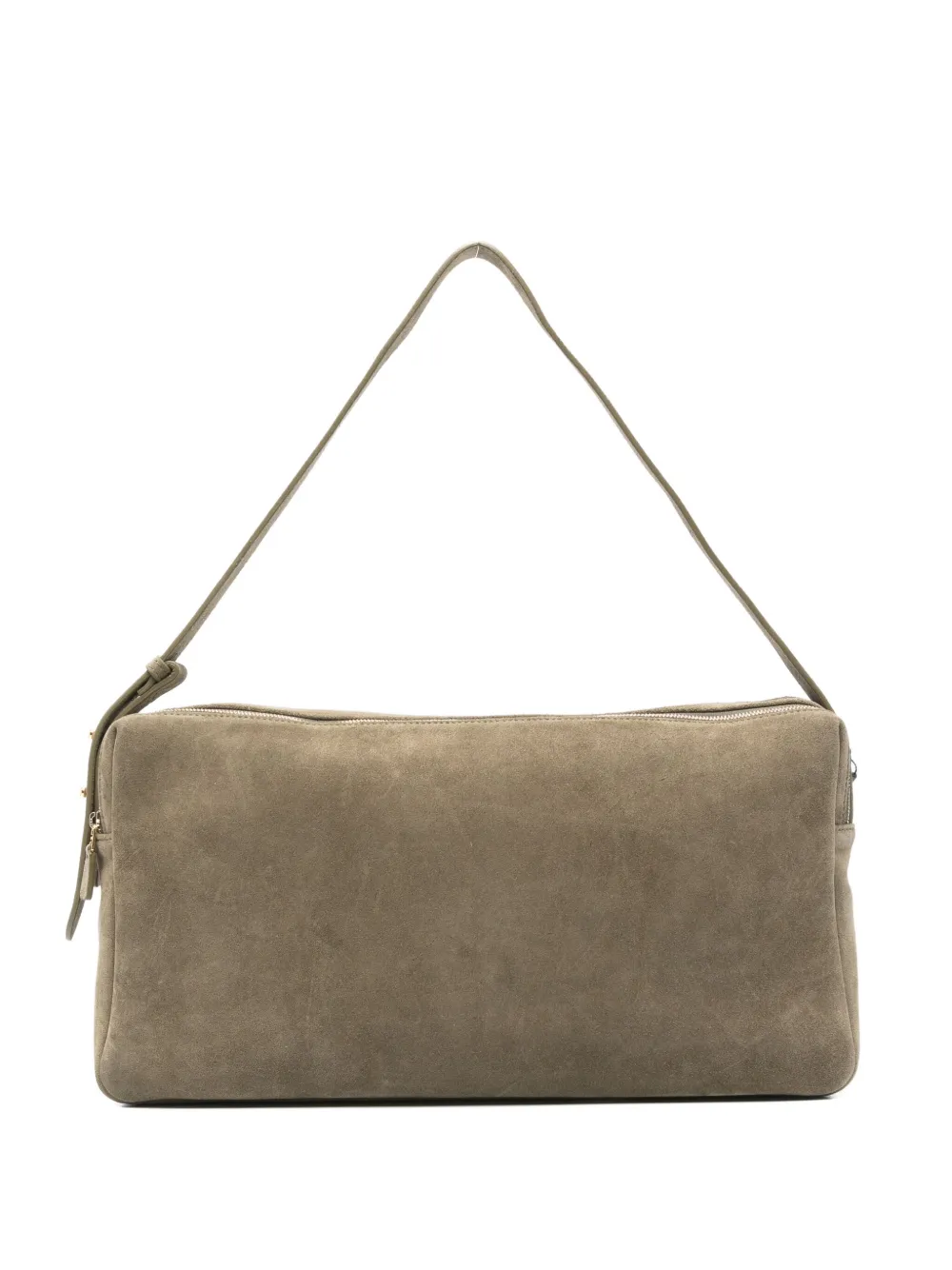 Elleme large Trousse suede zip-fastening shoulder bag | Green | Image 1
