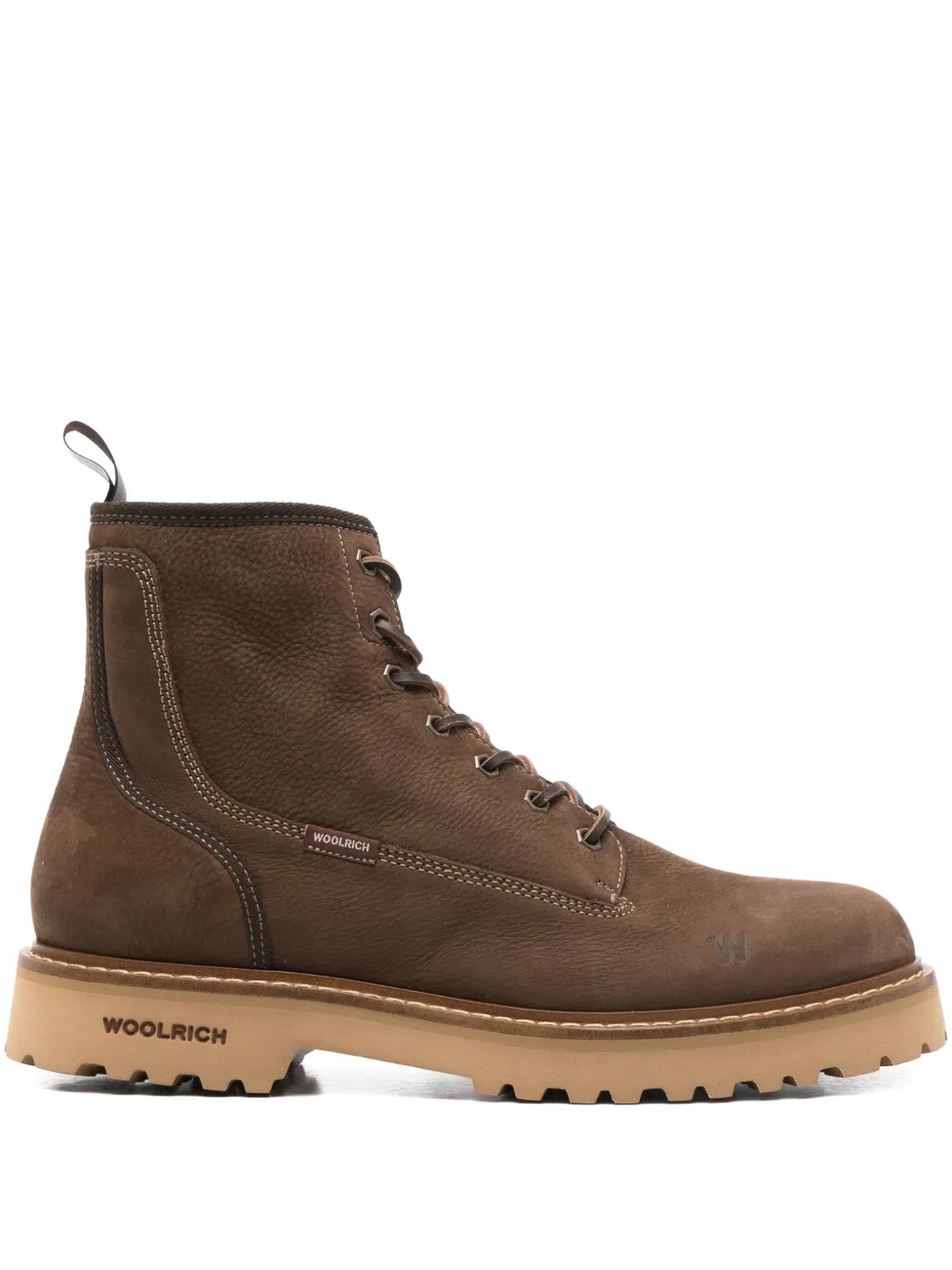 Woolrich 40mm lace-up leather boots - ブラウン Woolrich 40mm lace-up leather boots - ブラウン