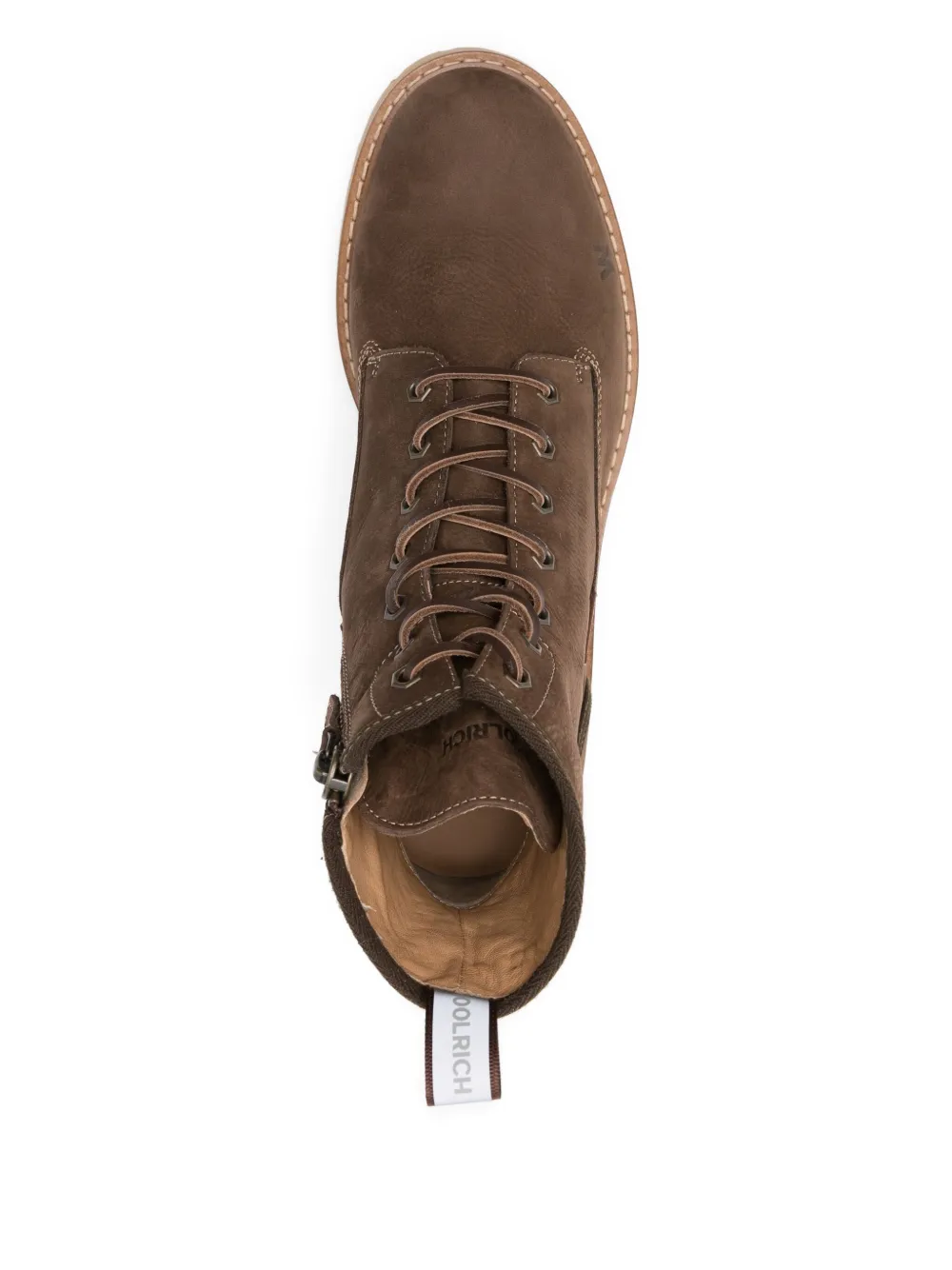 Woolrich 40mm lace-up leather boots Brown
