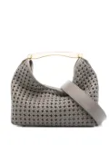 Elleme Boomerang woven leather top-handle tote bag - Grey