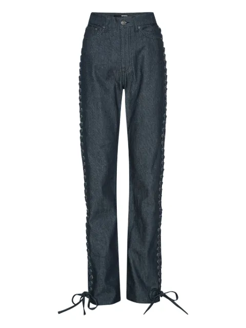 ROTATE BIRGER CHRISTENSEN logo-patch tie-details jeans