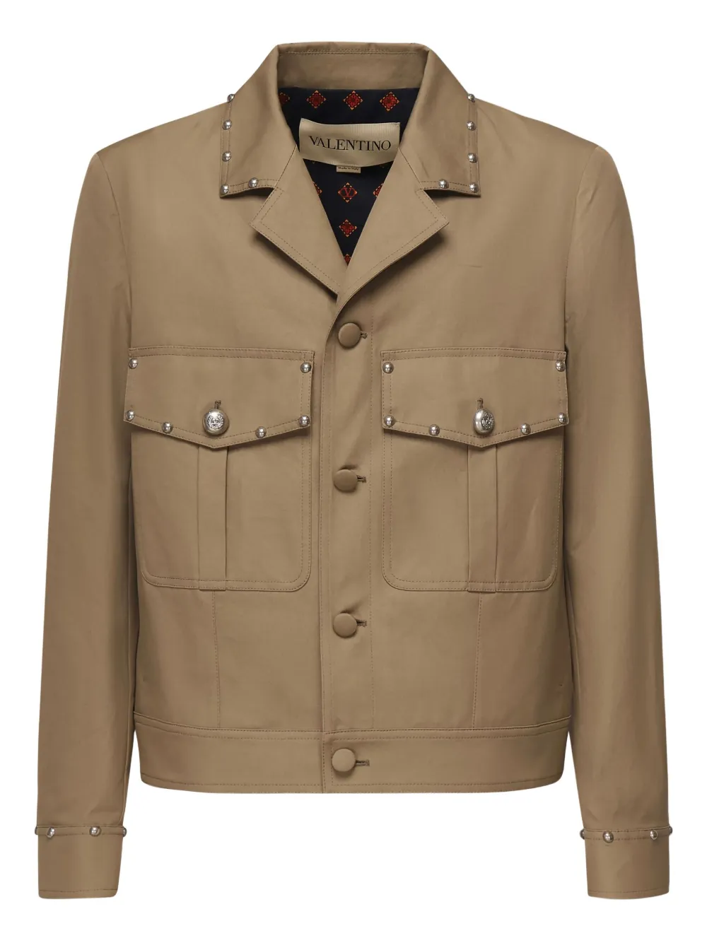 Valentino Garavani studded cotton jacket Bruin