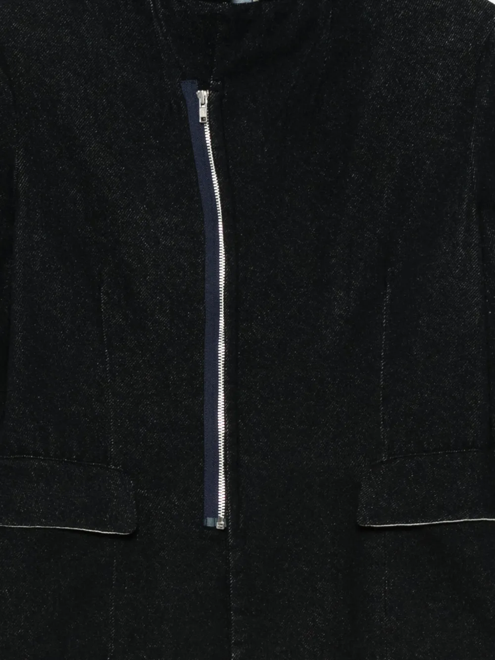 Pre-owned Comme Des Garçons 1990s Asymmetric Zip Jacket In Black