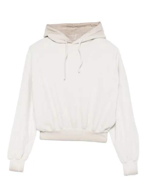 Halfboy hooded ribbed top