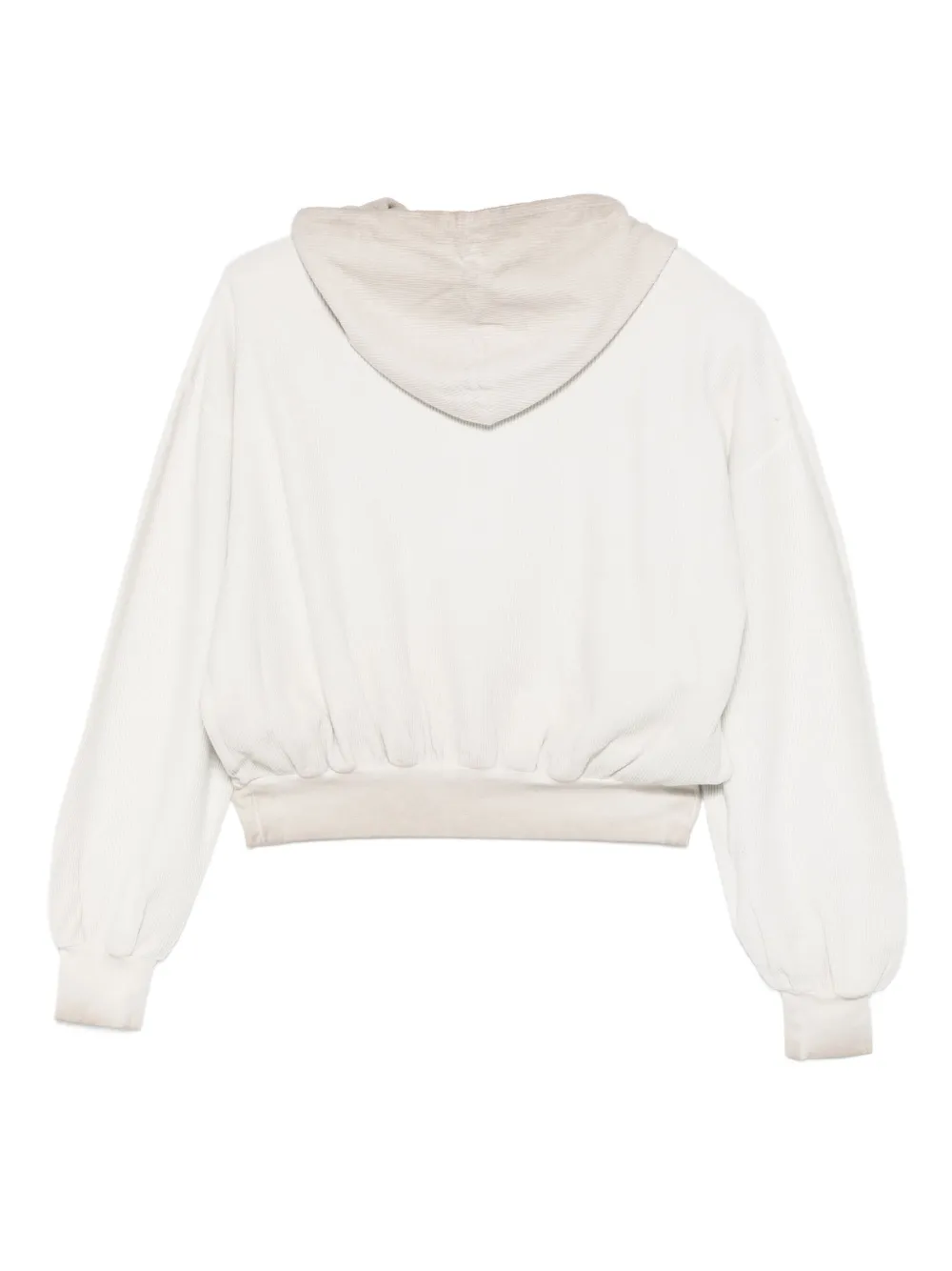 Halfboy hooded ribbed top - Beige