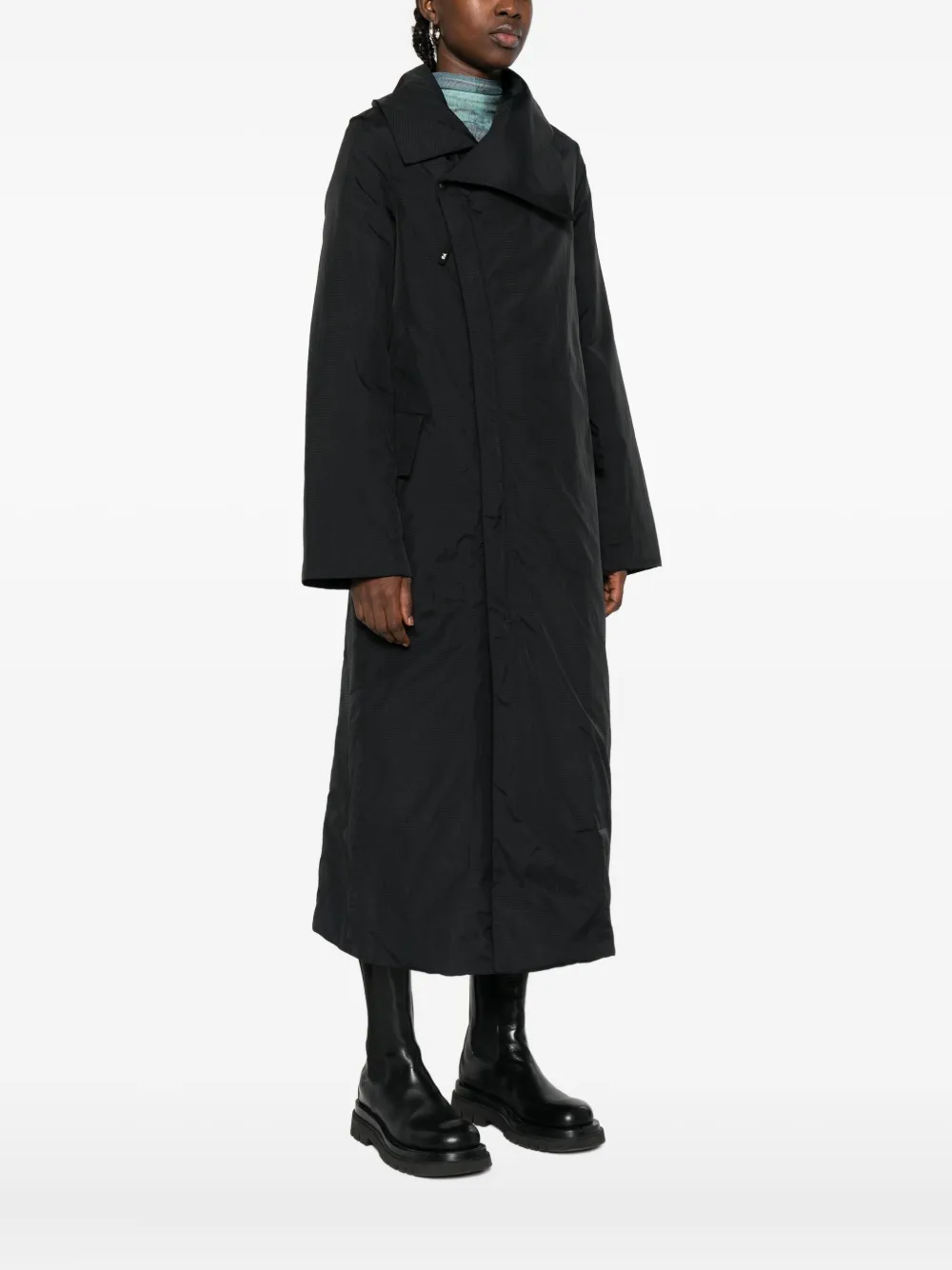 Y-3 Regenjas met asymmetrische kraag Zwart