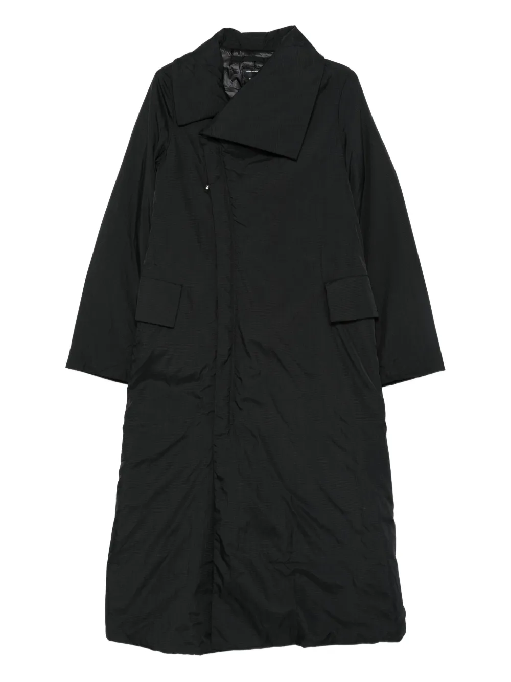Y-3 asymmetric-collar raincoat | Black | Image 1