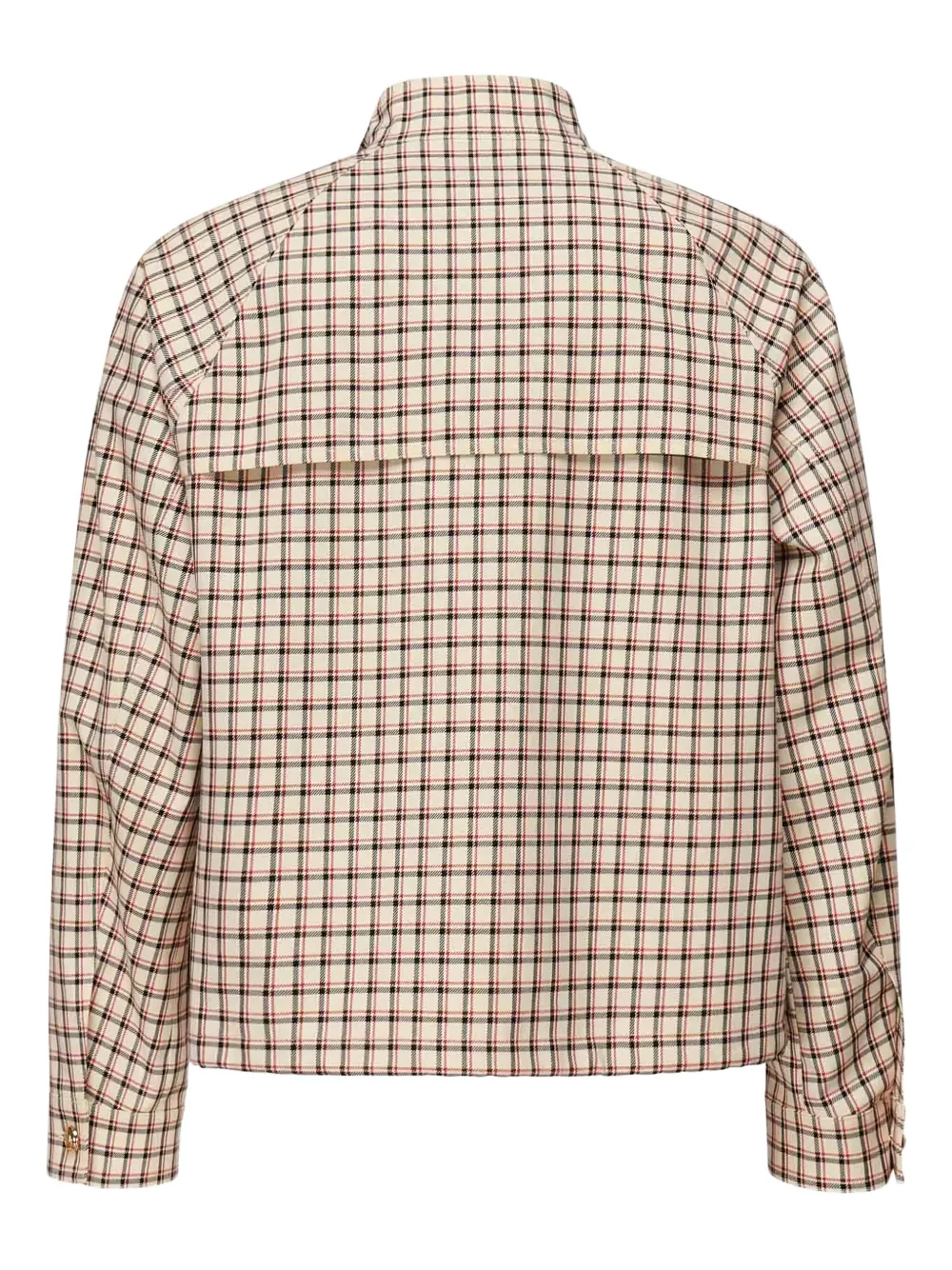 Valentino Garavani checked zip-up jacket Geel
