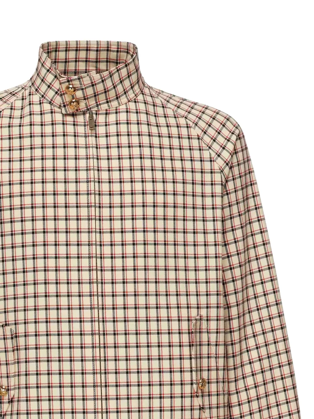 Valentino Garavani checked zip-up jacket Geel