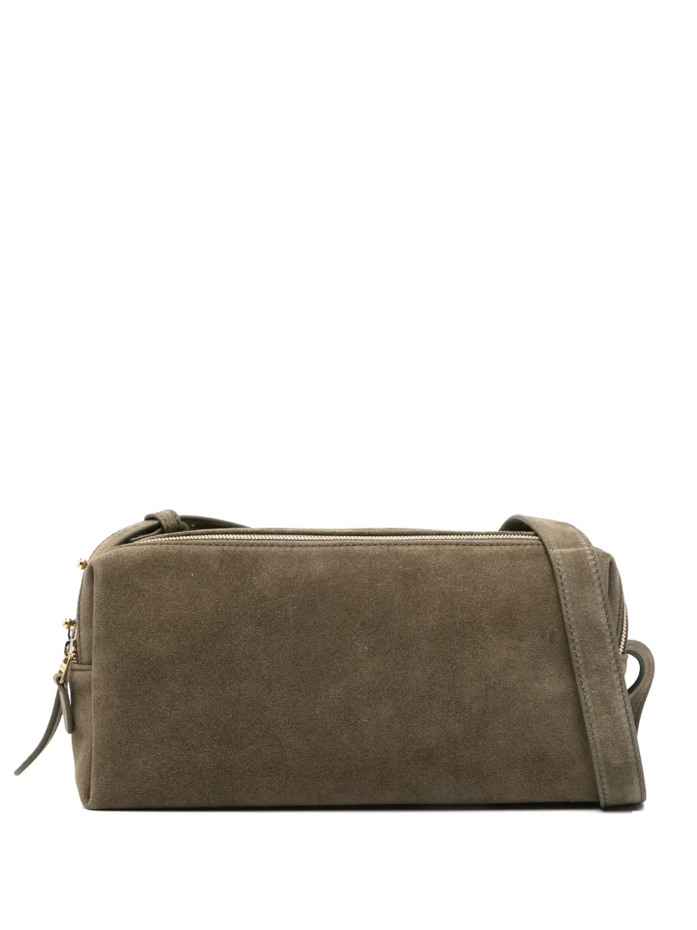 Elleme Trousse suede double-zip shoulder bag | Green | Image 1