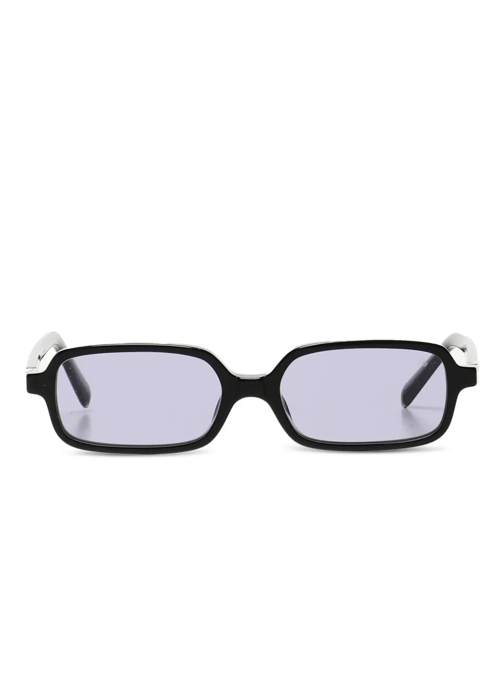 Miu logo-plaque rectangle sunglasses Zwart