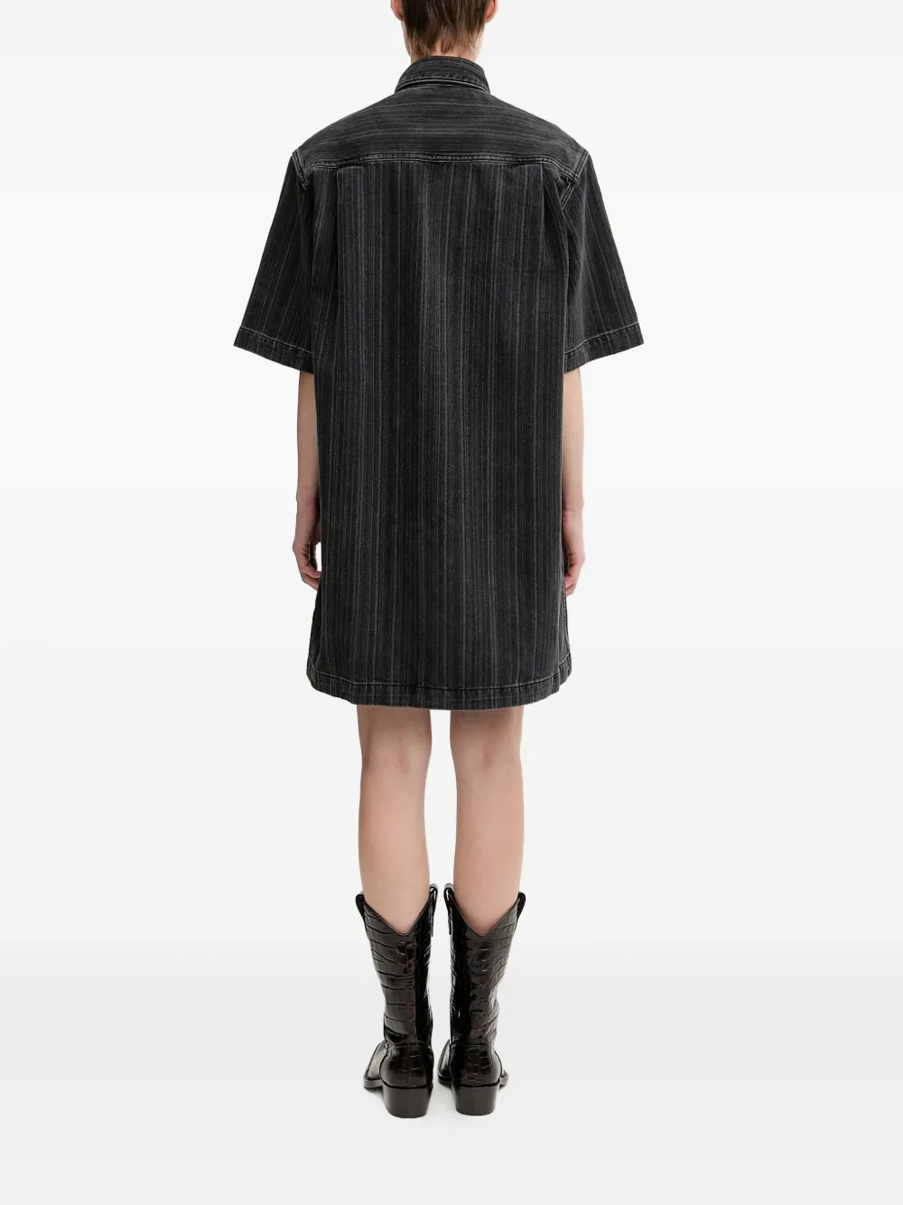 Carhartt Pinstripe Shirt Dress In Black