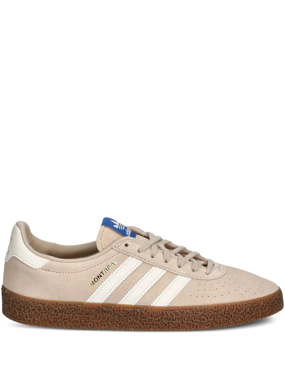 Adidas Montreal three-stripe suede sneakers Neutrals