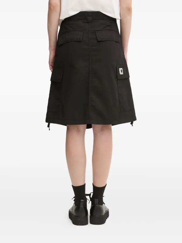 Carhartt WIP Kingston Drawstring Midi Skirt | Black | FARFETCH