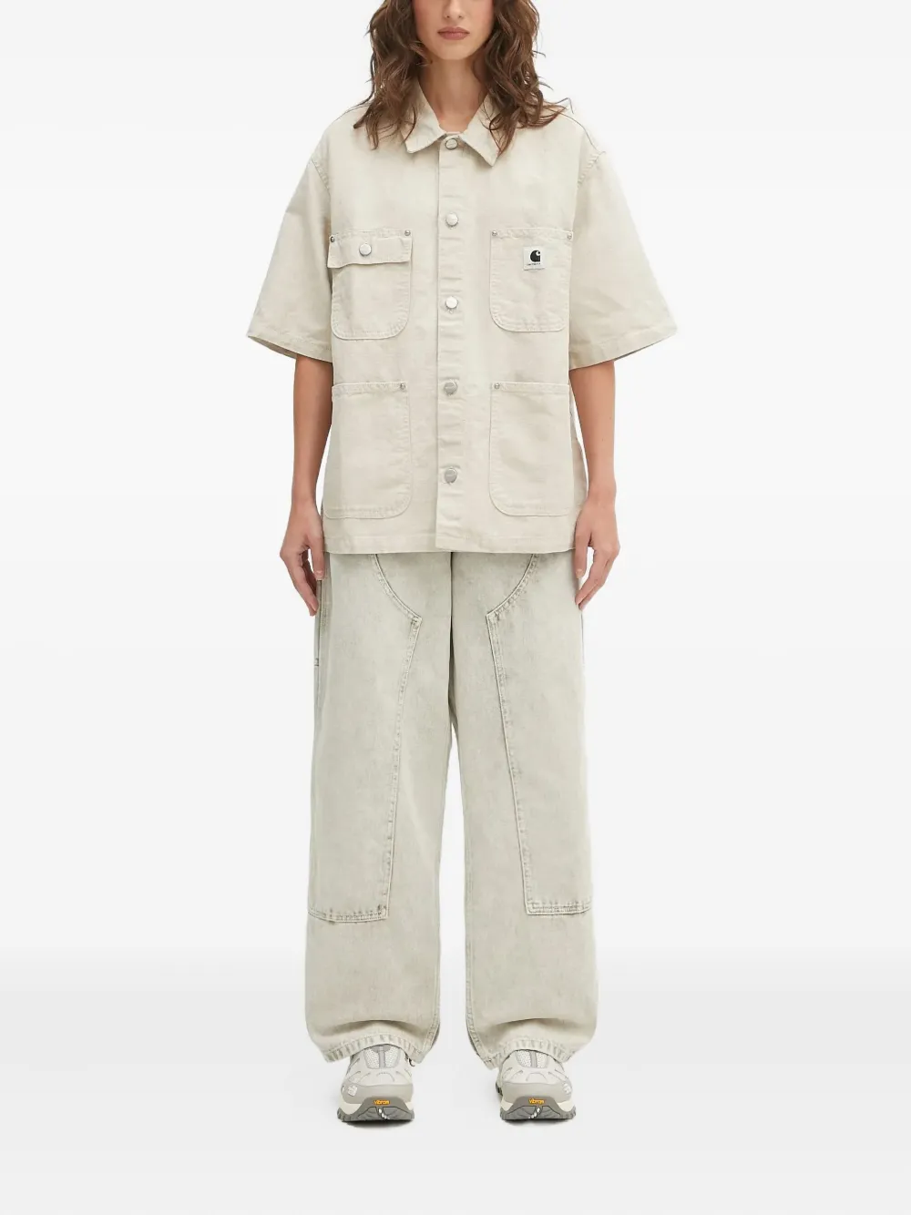 Carhartt WIP Blouse met zak en korte mouwen - Beige