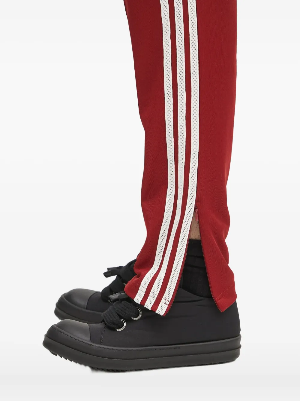 adidas Verfraaide gestreepte trainingsbroek Rood