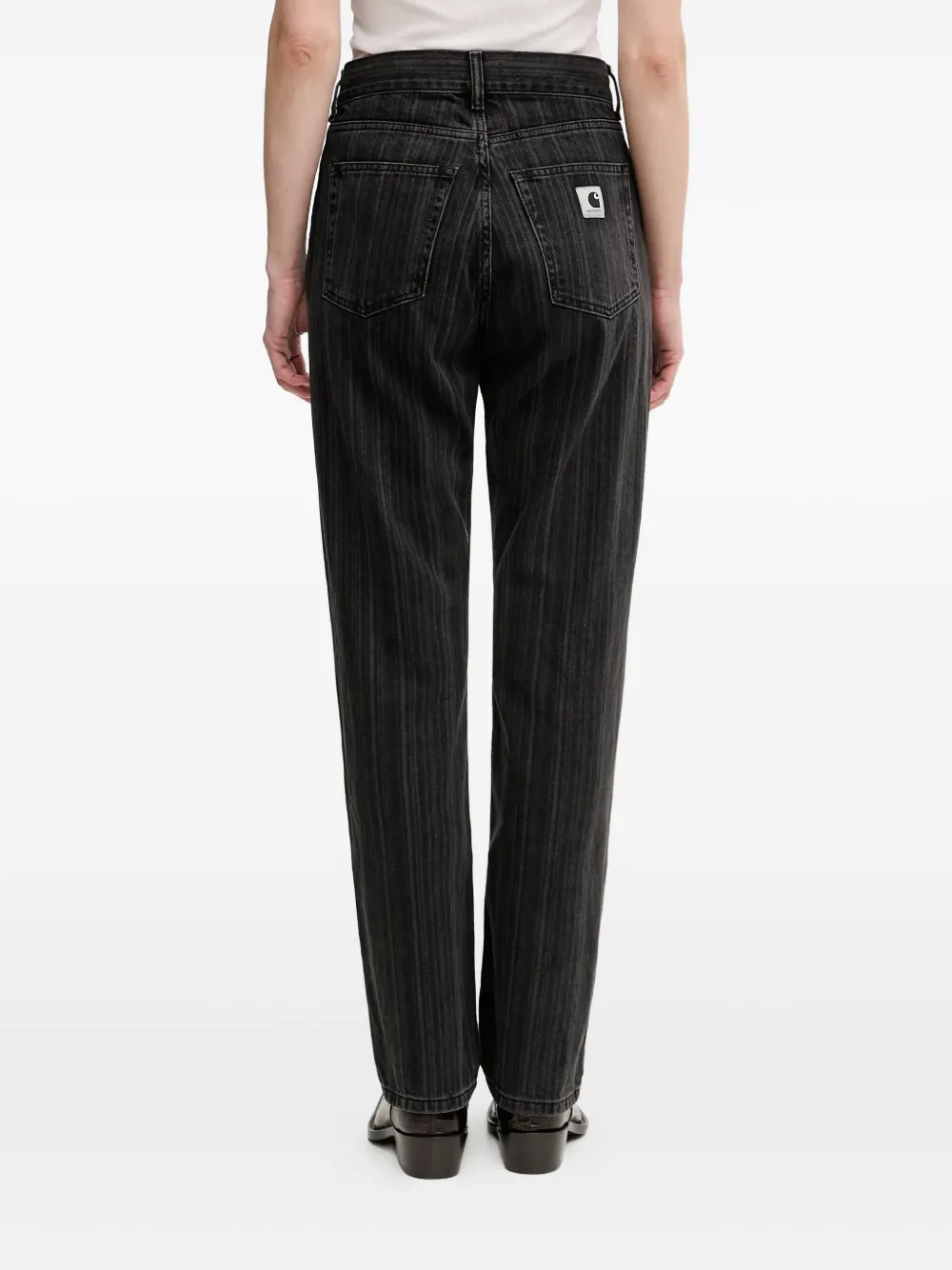 Carhartt WIP Rylan gestreepte jeans Zwart