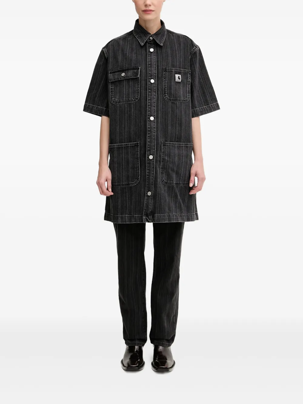 Carhartt WIP Rylan gestreepte jeans - Zwart