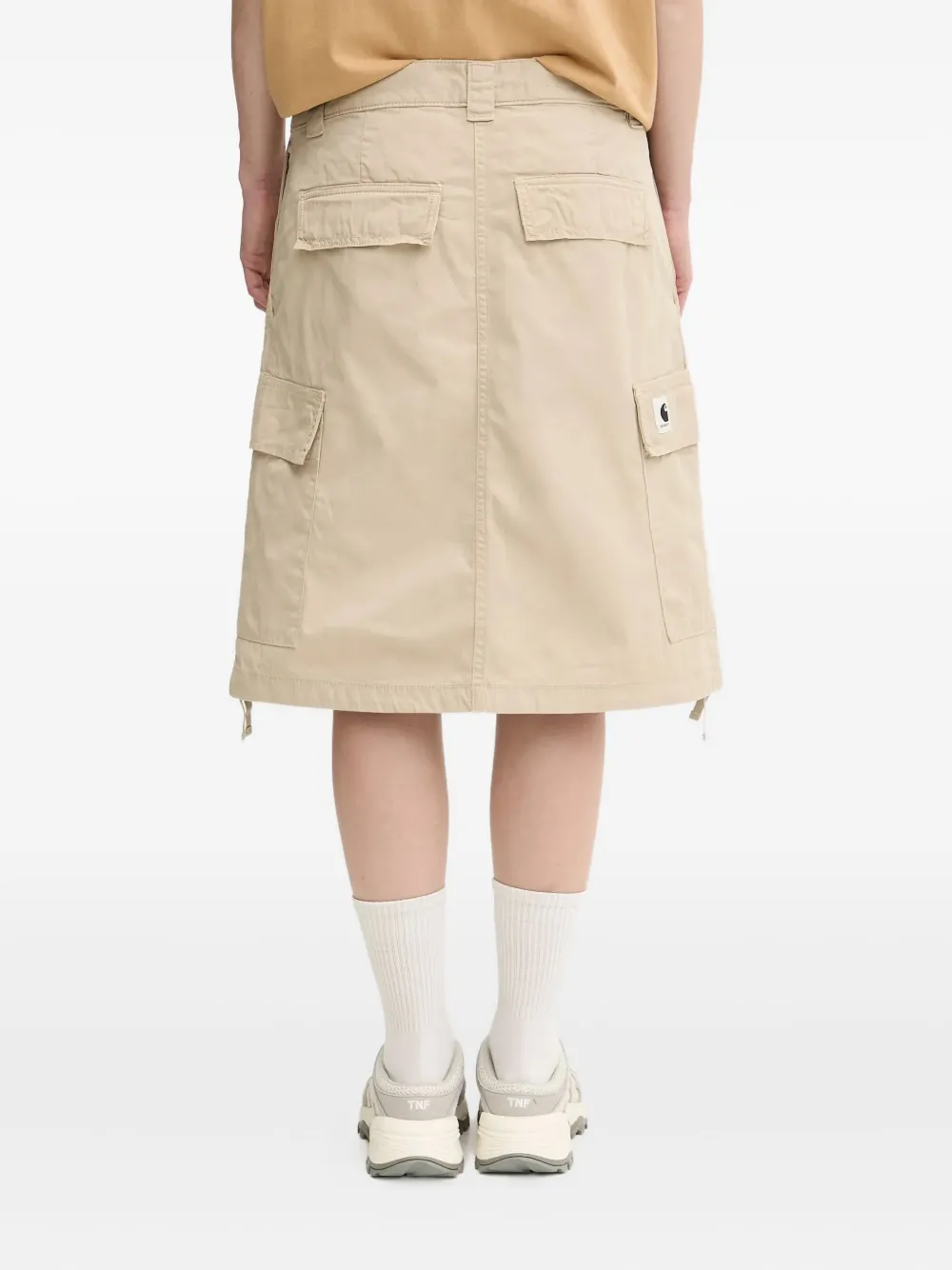 Carhartt WIP W' Kingston midi-rok met cargo zakken Beige