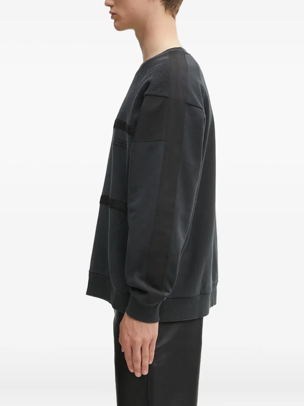 MM6 Maison Margiela Sweater met vlakken - Zwart
