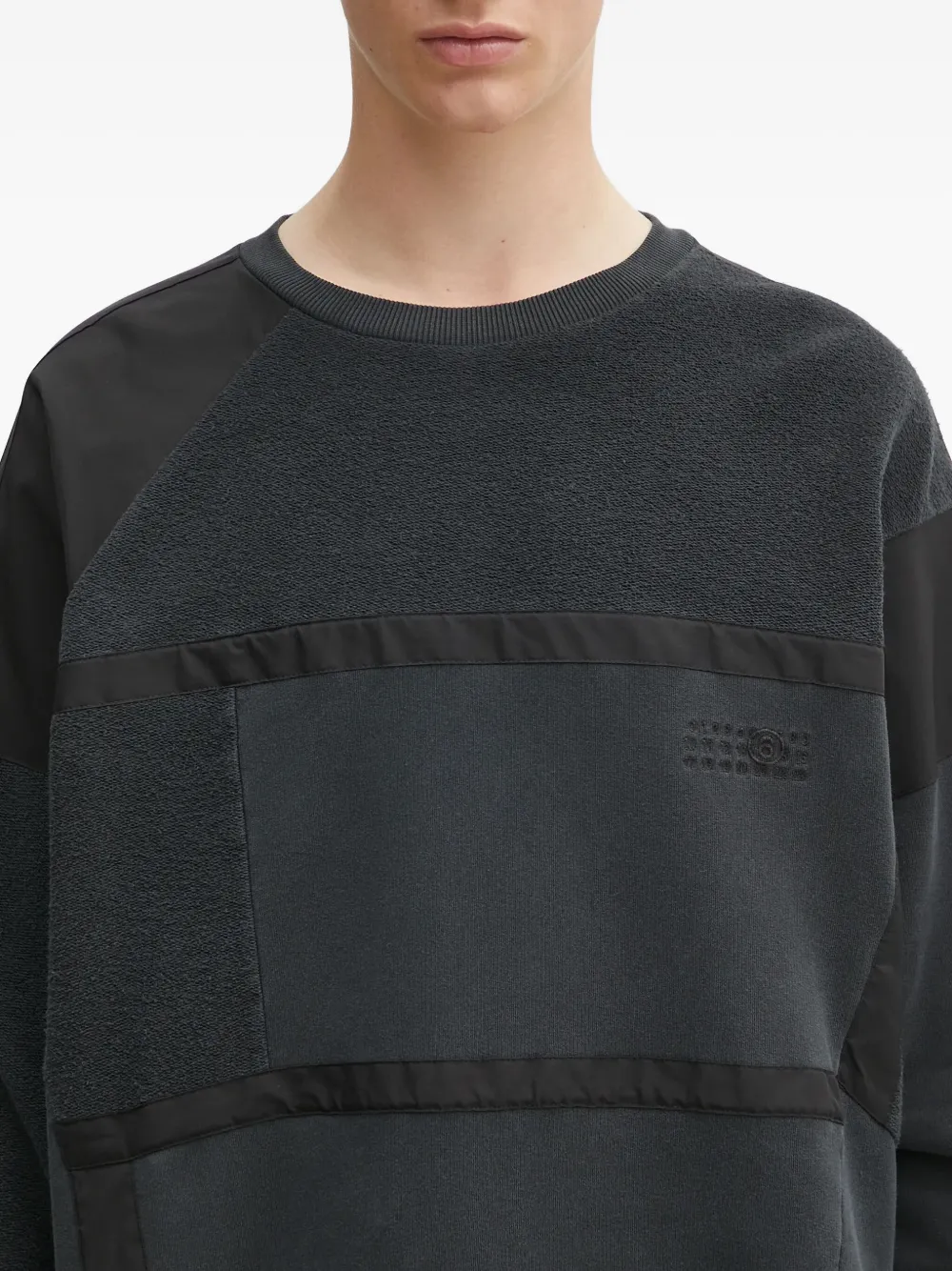 MM6 Maison Margiela Sweater met vlakken Zwart