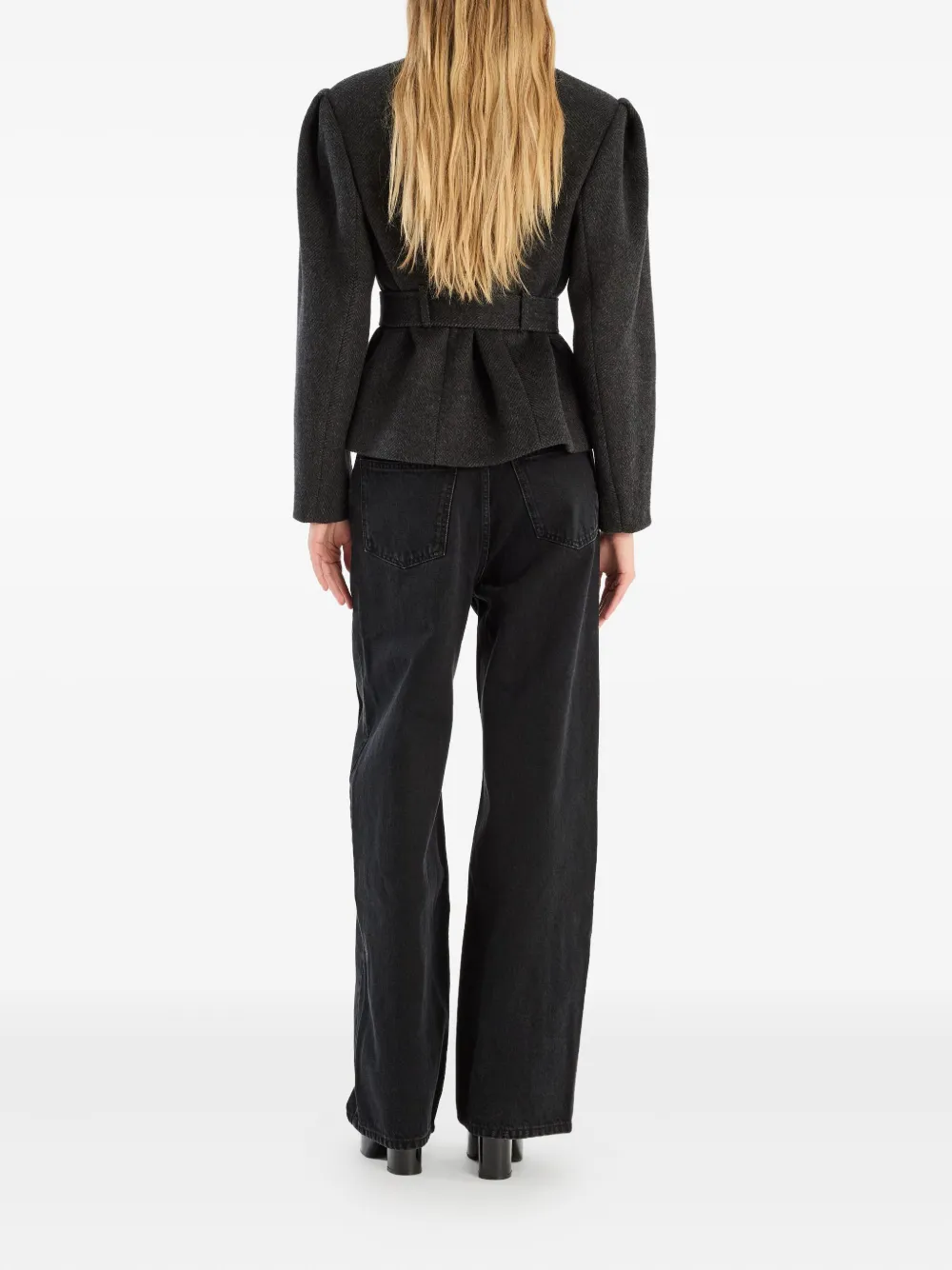 Rotate Birger Christensen Rotate Black Jeans With Decorative Buttons In Black