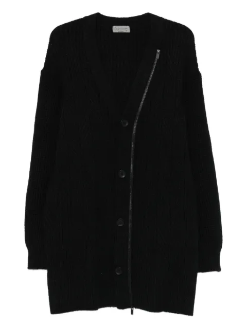 Yohji Yamamoto cable-knit zip-front cardigan