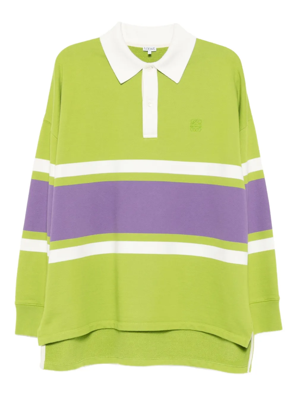 LOEWE striped polo shirt | Green | Image 1