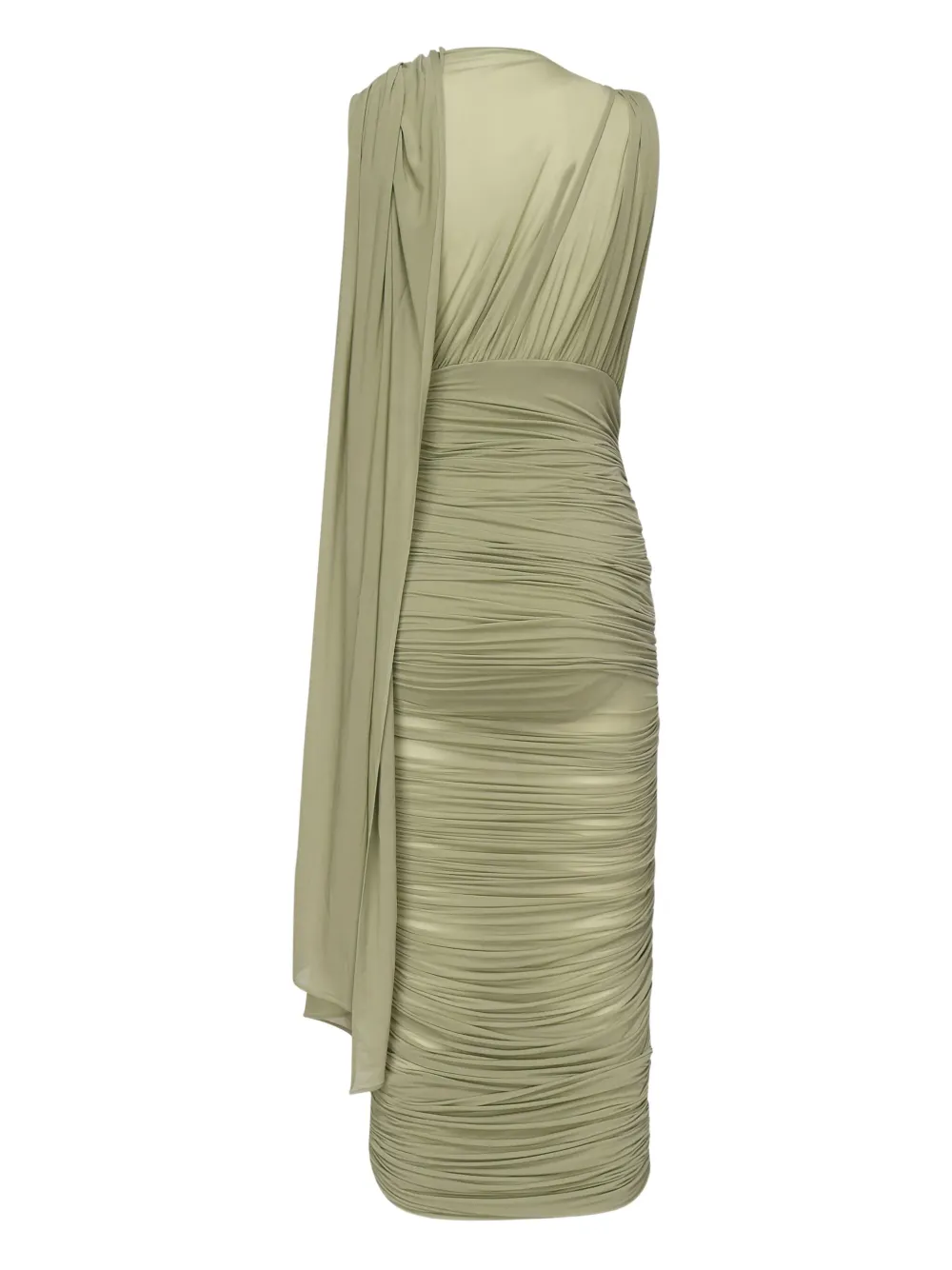 Magda Butrym draped cowl-neck dress Groen