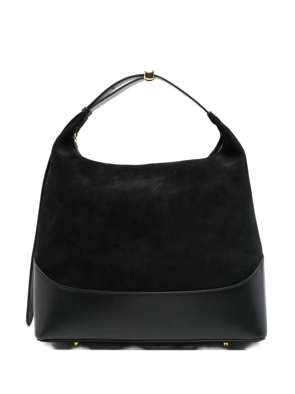 Elleme large Loop suede leather shoulder bag | Black | Image 1