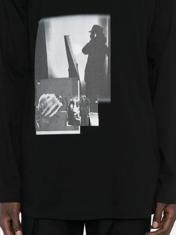 Yohji Yamamoto グラフィック ロングTシャツ | ブラック | FARFETCH JP
