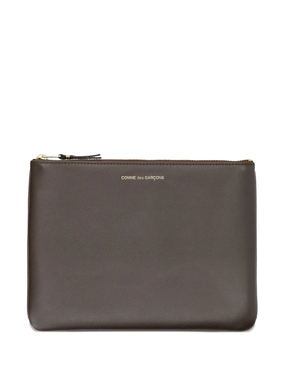 Comme Des Garçons Wallet zip-top leather wallet Bruin