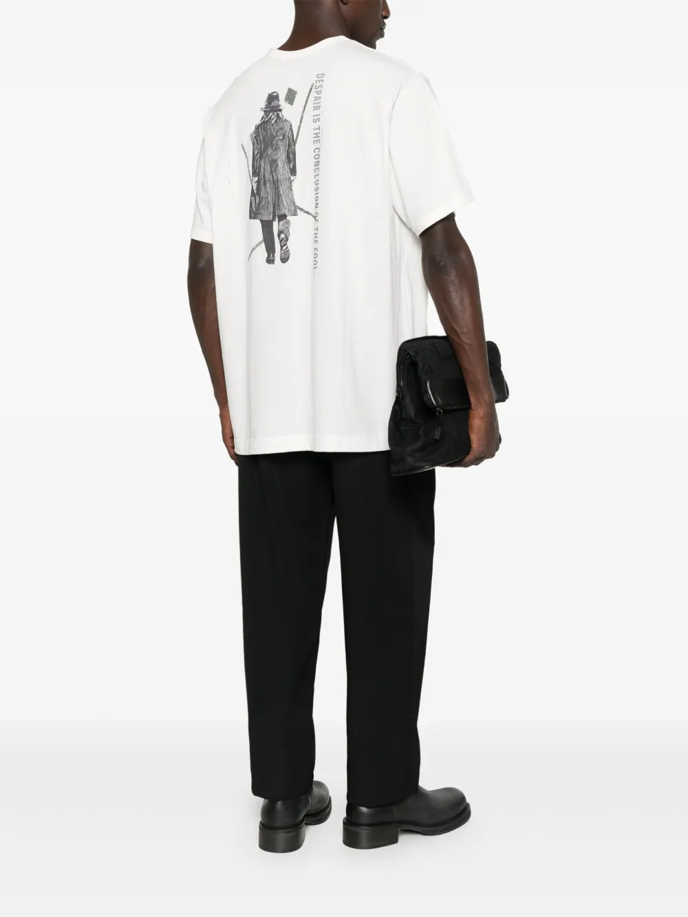 Yohji Yamamoto Katoenen T-shirt met korte mouwen - Wit