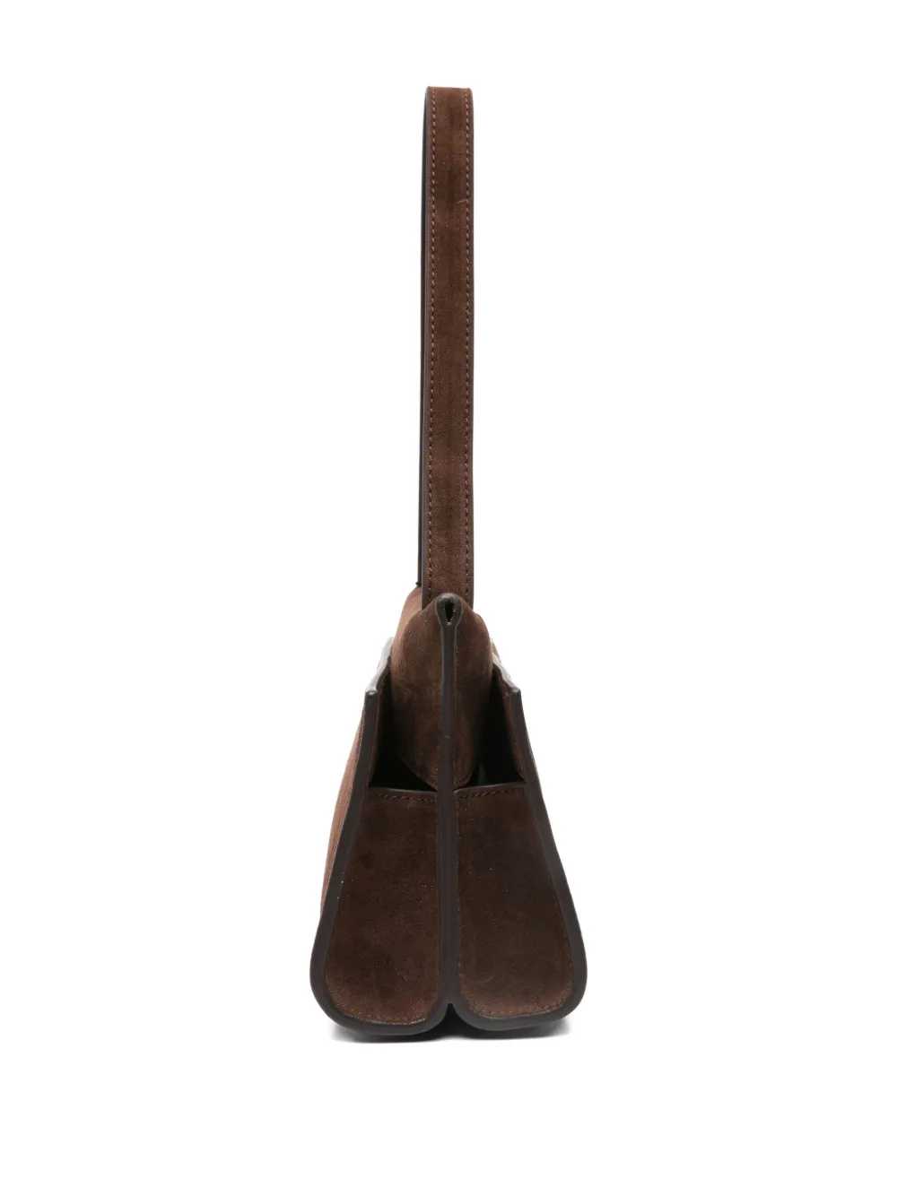 Elleme Long Papillon Suede Top-handle Shoulder Bag In Brown
