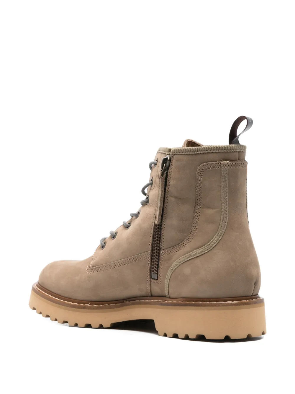 Woolrich 40mm lace-up leather boots Neutrals