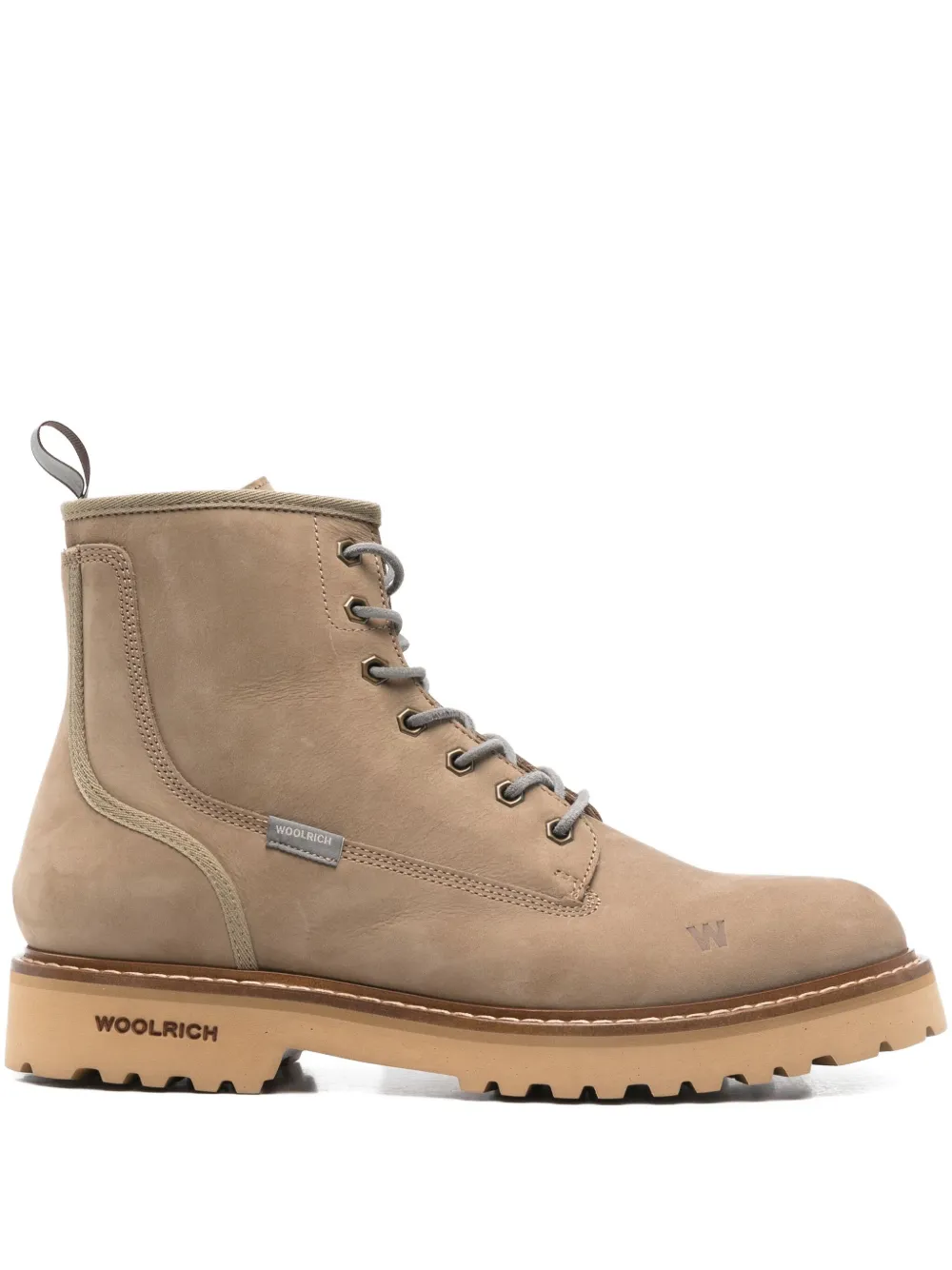Woolrich 40mm lace-up leather boots Neutrals