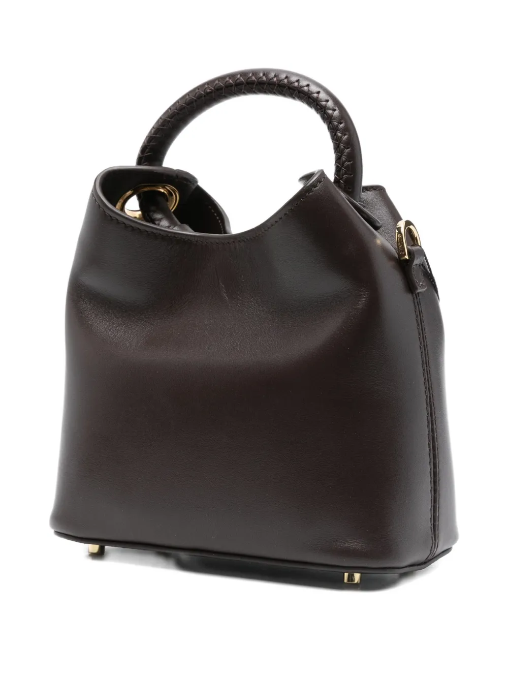 Elleme Madeleine Leather Top-handle Tote Bag In Brown